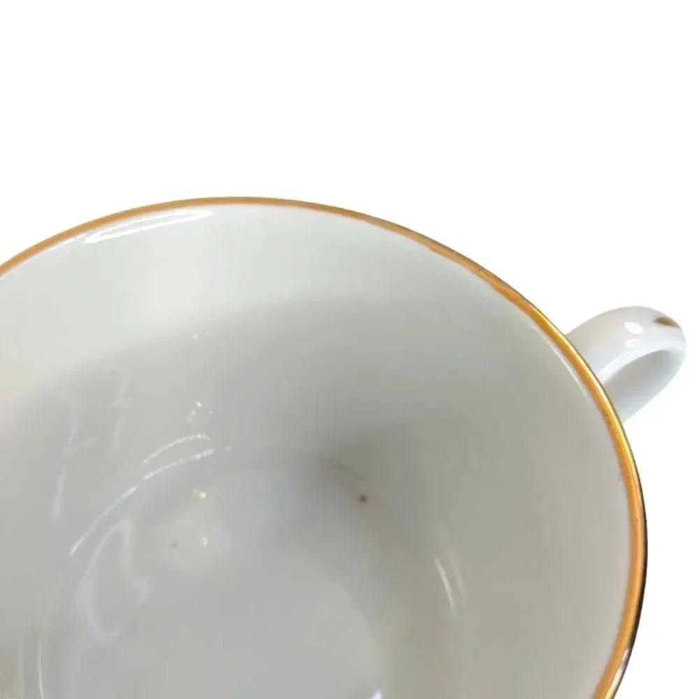 Fine China Porcelain Vanessa by Fairfield 8 Pieces 4 Flat Cups 4 Saucers NIB